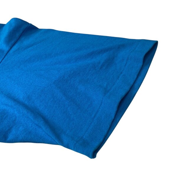 Vintage Hanes XL 90s "In Tune" Graphic TShirt Single Stitch Blue Retro Style - Picture 9 of 16